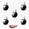 Service Caster 2'' Floor Safe Chrome Hooded Twin Wheel Caster 3/8 Threaded Stem, 5PK SCC-TS02S50D-NYU-BC-381634-5 - alternate 3